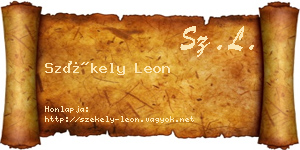 Székely Leon névjegykártya